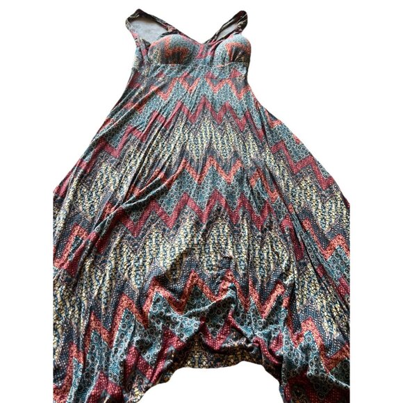 AMERICAN RAG CIE Summer Festival Dress XS Bohemian Handkerchief Hem Wide Straps - Picture 1 of 15